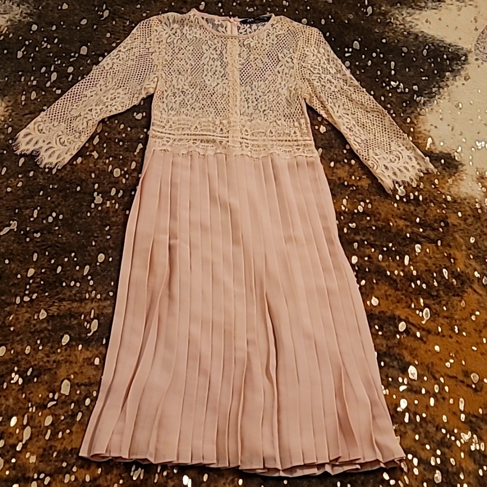 Zara skin tone dress super cute